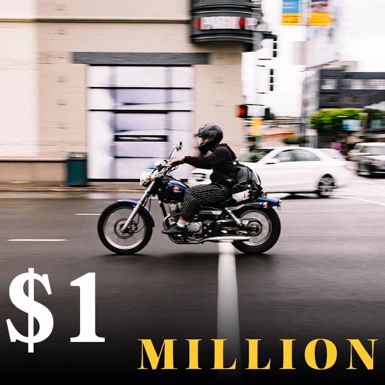 $1M Settlement: Motorcycle Crash